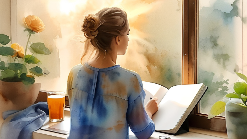 나의 소비 패턴, 제대로 알고 있나요? (watercolor 스타일)