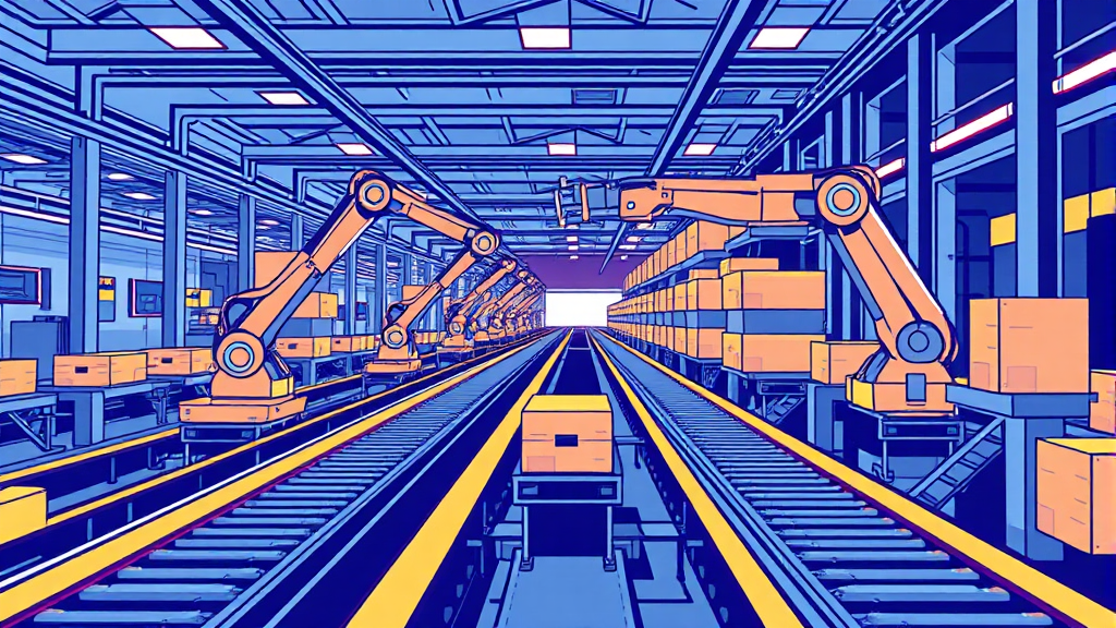 물류 자동화 솔루션: 셀루베이어와 싱귤레이터의 시너지 (illustration 스타일)
