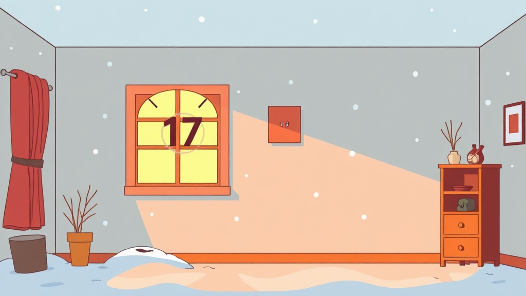 외출 시 난방 설정 꿀팁 (cartoon 스타일)