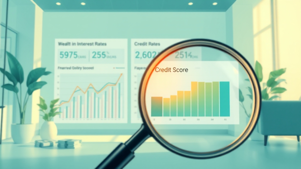 대출 금리 비교 및 신용점수 관리 (illustration 스타일)