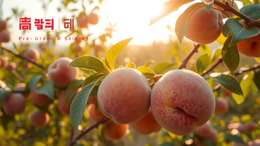 설도 복숭아 구매 꿀팁 (realistic 스타일)