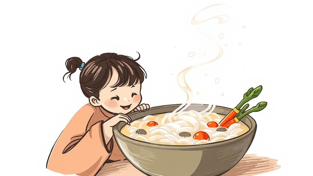 장염에 좋은 죽: 레시피 & 효과 (illustration 스타일)