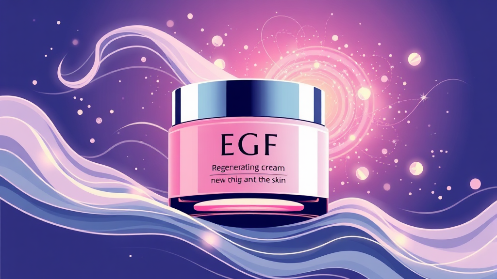 EGF 재생크림, 어떤 성분과 특징을 가지고 있을까? (illustration 스타일)