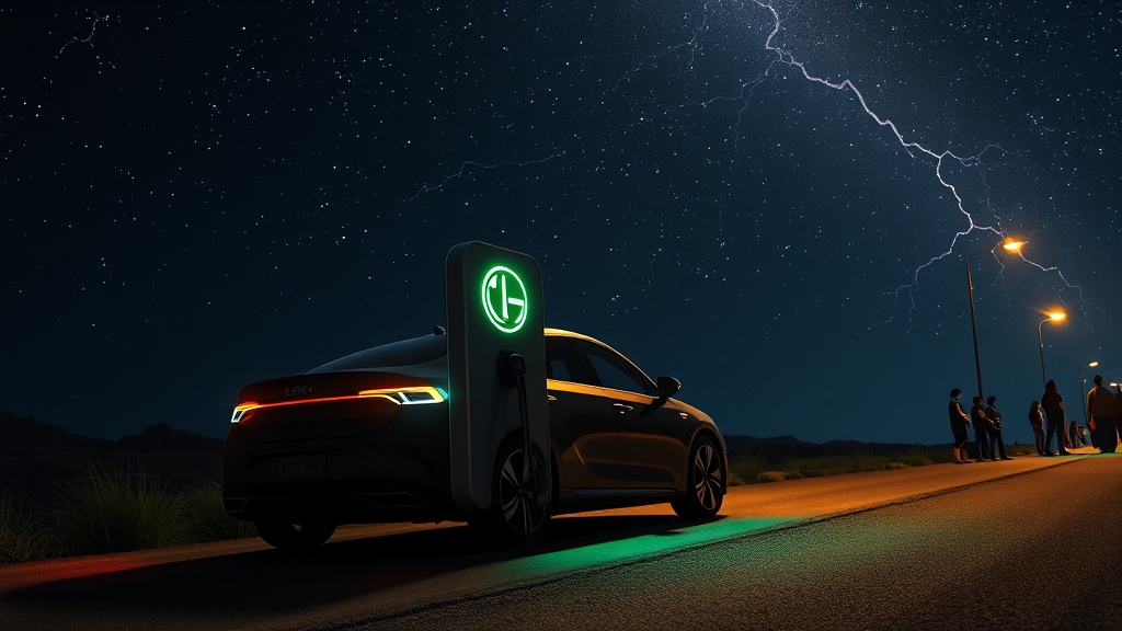 이동식 전기차 충전기 사업 진출 (realistic 스타일)