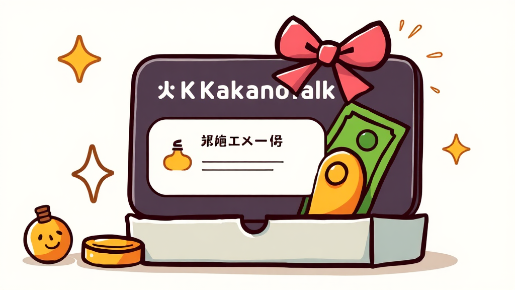 카카오톡 선물 환불 꿀팁 (cartoon 스타일)