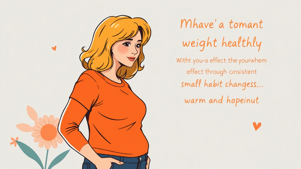 요요 없는 다이어트, 꾸준한 유지 비결 (illustration 스타일)