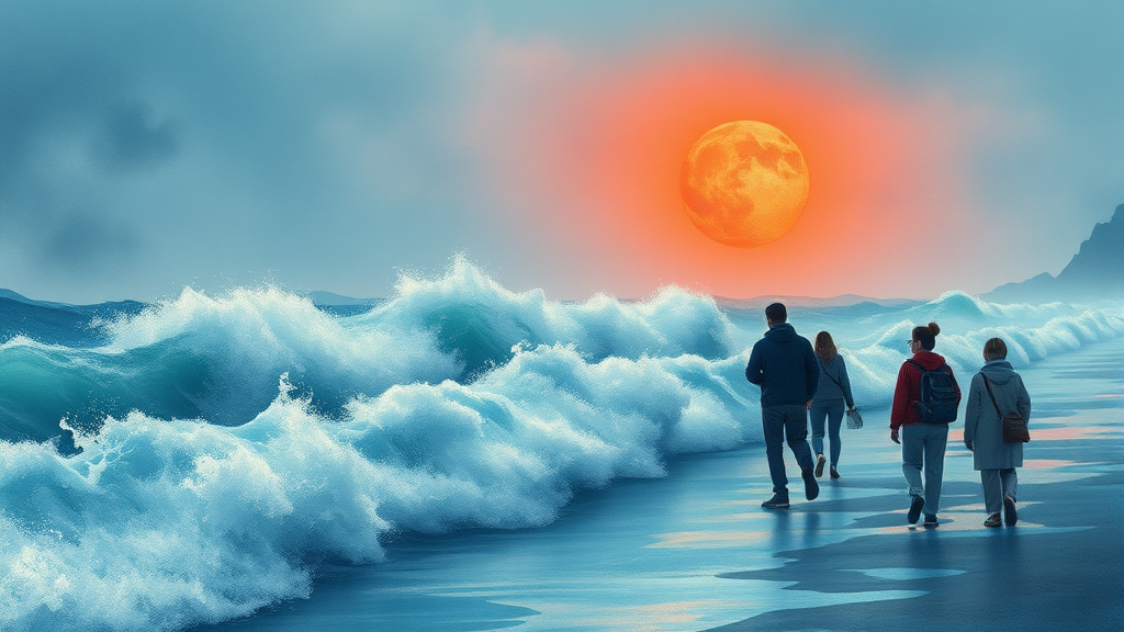 자연재해 발생 시 행동 요령 (watercolor 스타일)