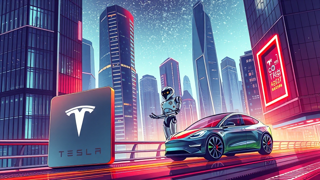 테슬라 AI6 칩의 파급력 (cartoon 스타일)