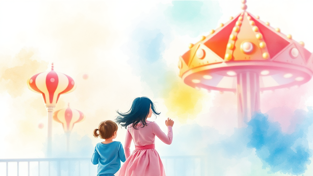 서울랜드 할인 조합 (watercolor 스타일)