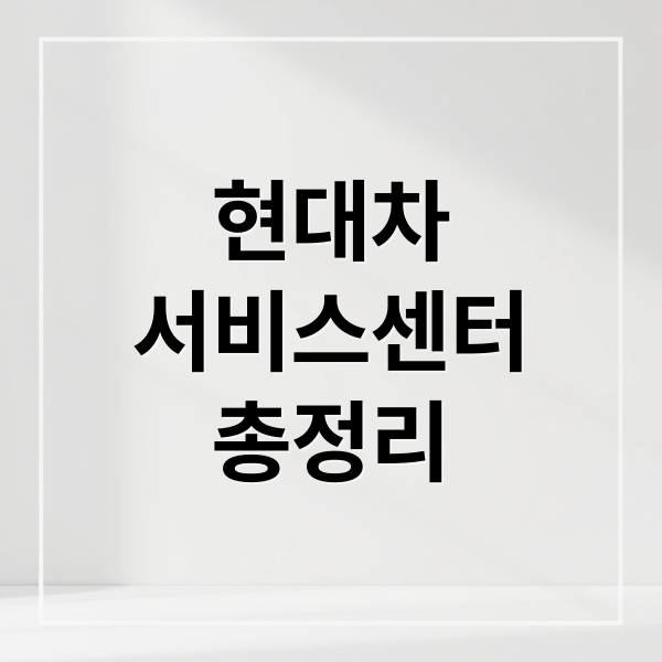 현대차
서비스센터
총정리 (현대자동차 서비스센터)