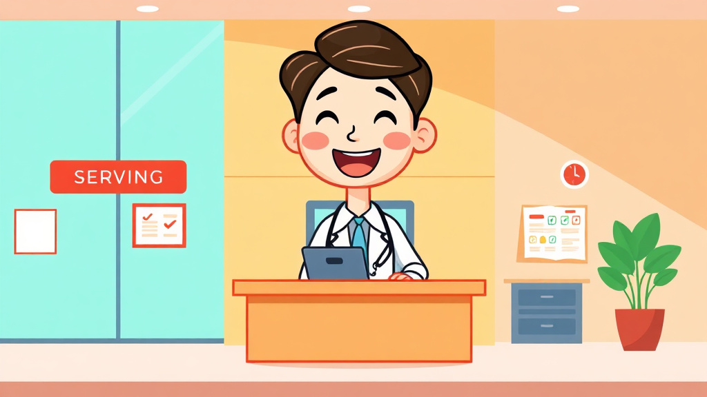 민원 서비스 및 이용 안내 (cartoon 스타일)