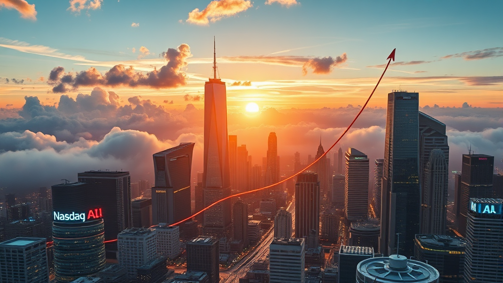 나스닥 전망 및 분석 (realistic 스타일)