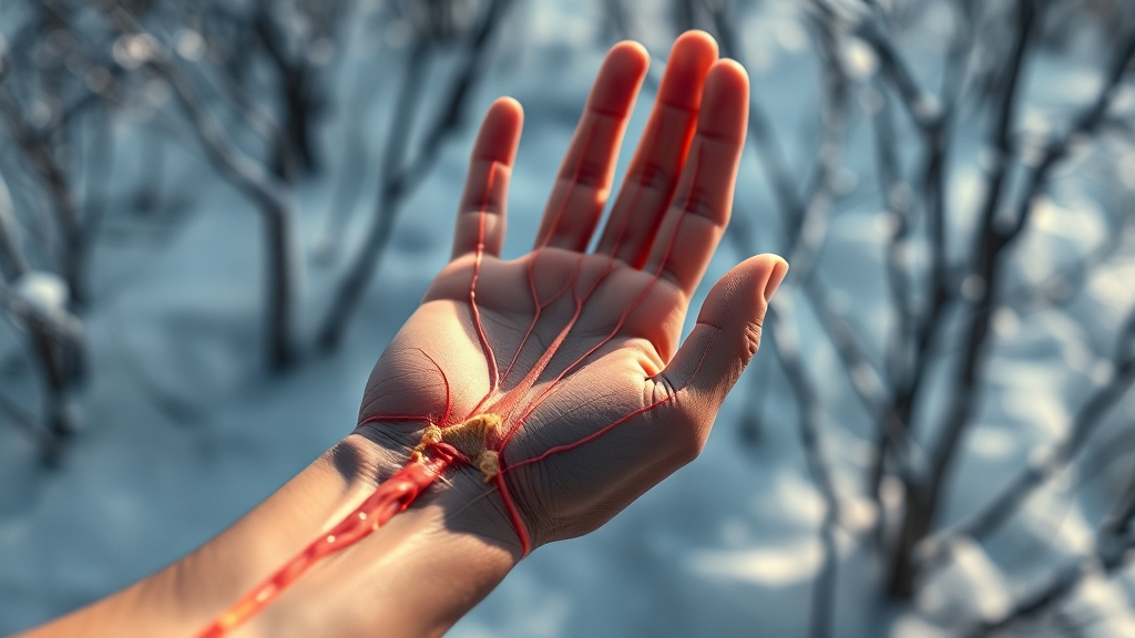 신경 압박 vs 혈액순환 장애 (realistic 스타일)