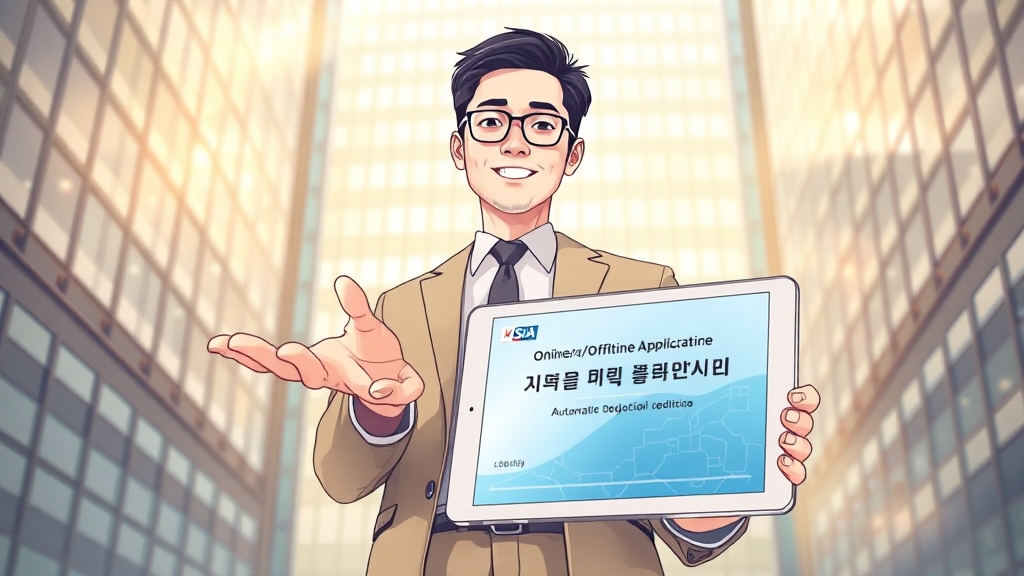 신청 방법 및 접수 절차 (illustration 스타일)