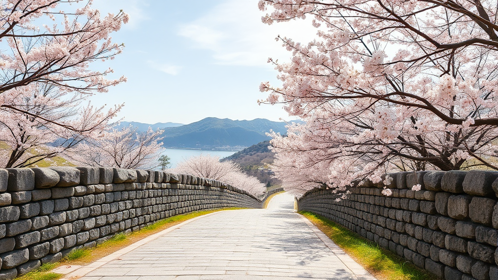 경주 벚꽃 명소별 특징 및 방문 정보 (realistic 스타일)