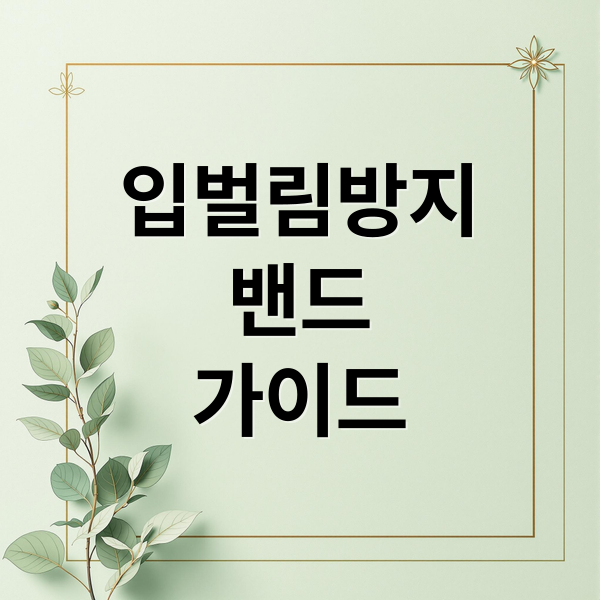 입벌림방지
밴드
가이드 (입벌림방지밴드)