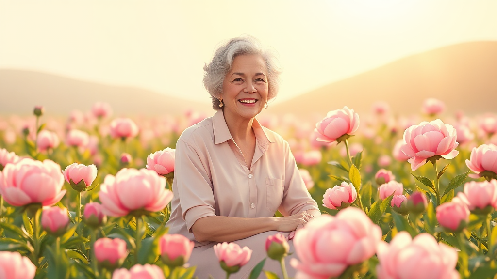 작약정 성분 및 작용 기전 (illustration 스타일)