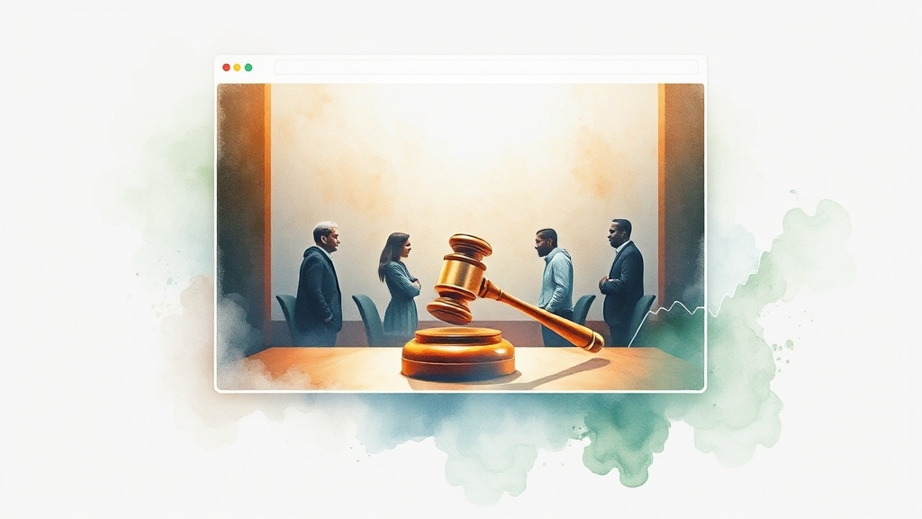 크롬 분리 판결, 왜 중요할까? (watercolor 스타일)