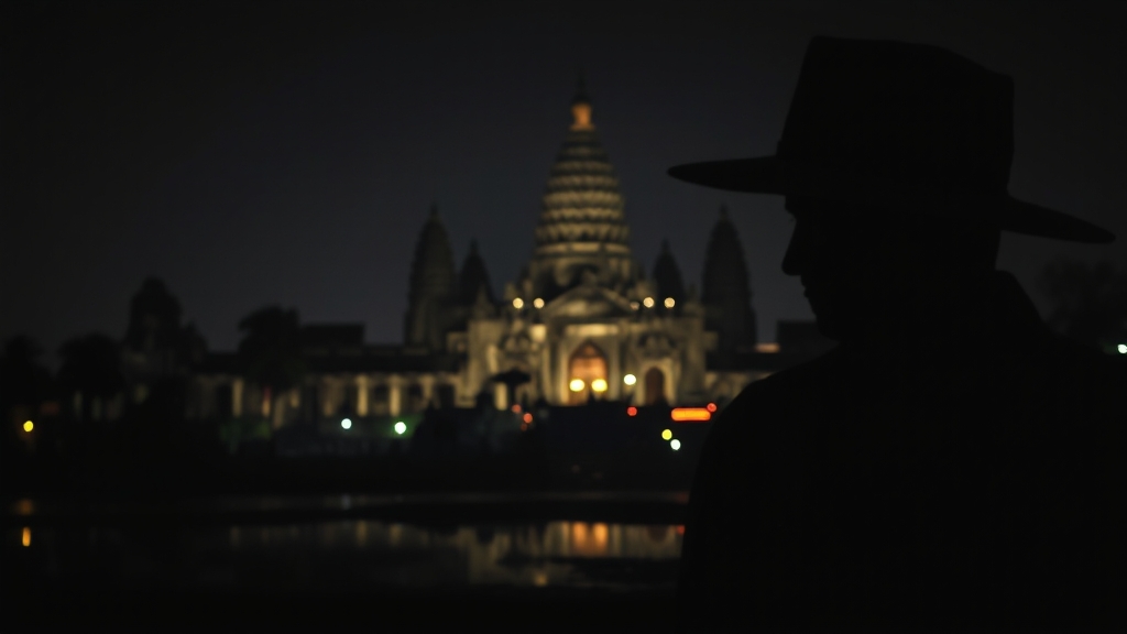 캄보디아 치안 실태: 여행 안전 정보 (realistic 스타일)