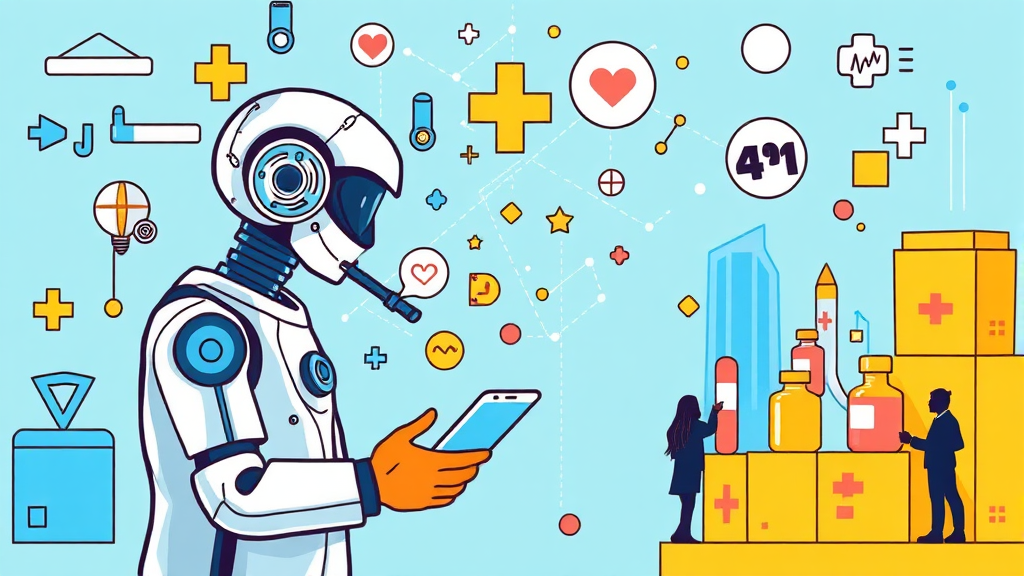 글로벌 AI 헬스케어 시장 현황 (cartoon 스타일)