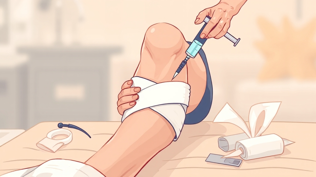 무릎 물 제거 치료, 꼭 필요할까? (illustration 스타일)