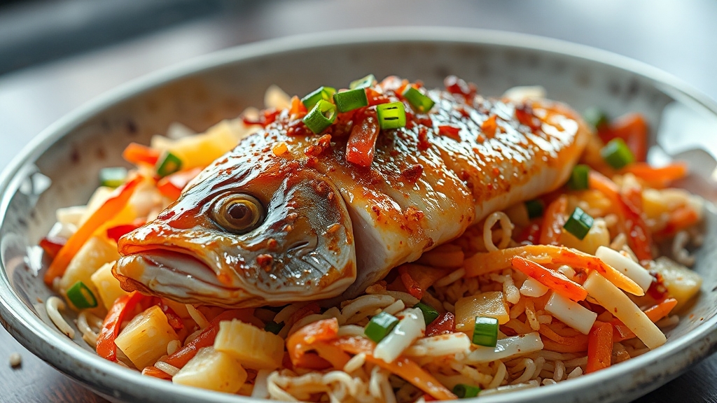 다양한 황태채 무침 레시피 비교 (realistic 스타일)