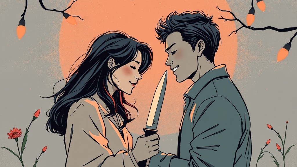 결말: 비극 vs 해피엔딩 (illustration 스타일)