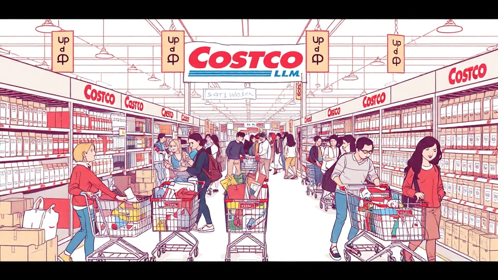 코스트코 쇼핑 팁: 구매 가이드 및 할인 정보 활용 (illustration 스타일)