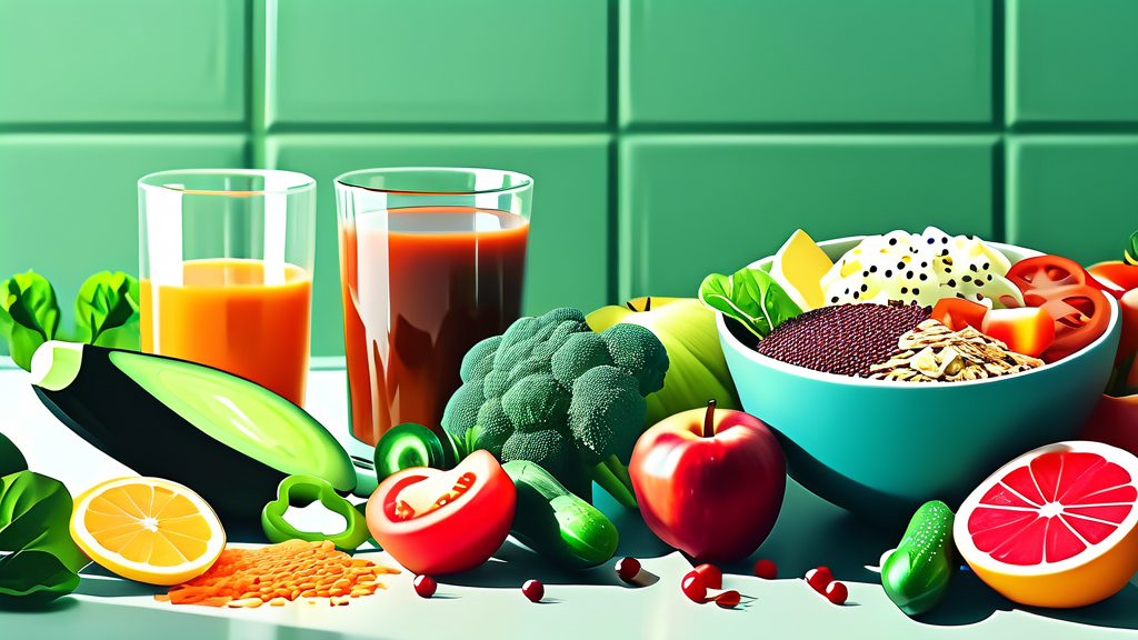 다이어트 식단, 무엇을 먹고 무엇을 피해야 할까? (illustration 스타일)