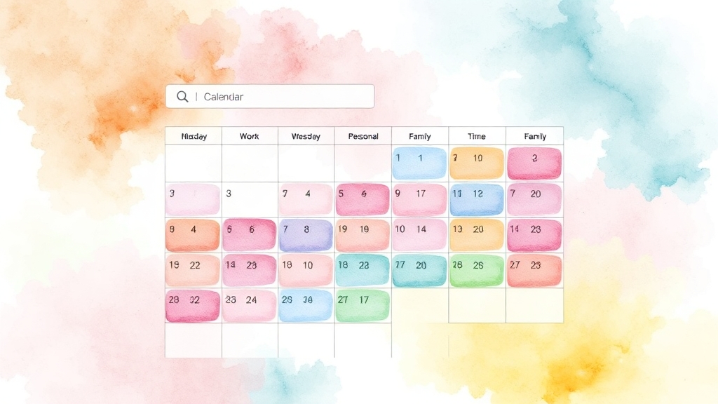 캘린더 꾸미기 (watercolor 스타일)