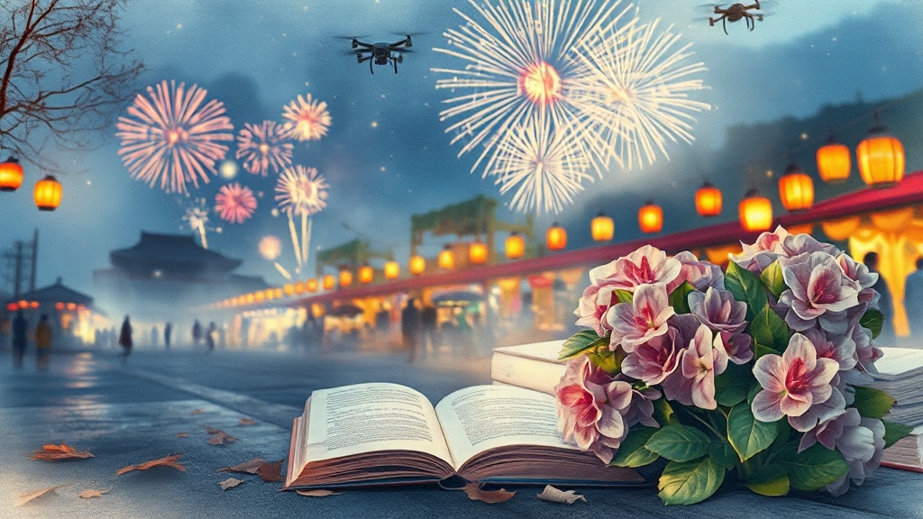 축제 일정 및 장소 (watercolor 스타일)