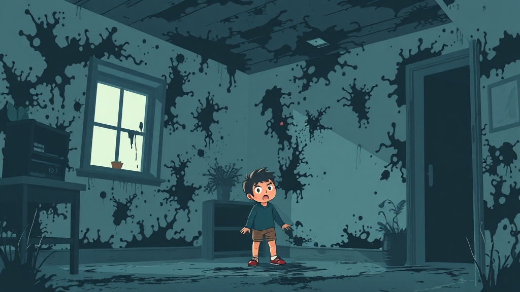 곰팡이, 왜 생기는 걸까? (illustration 스타일)