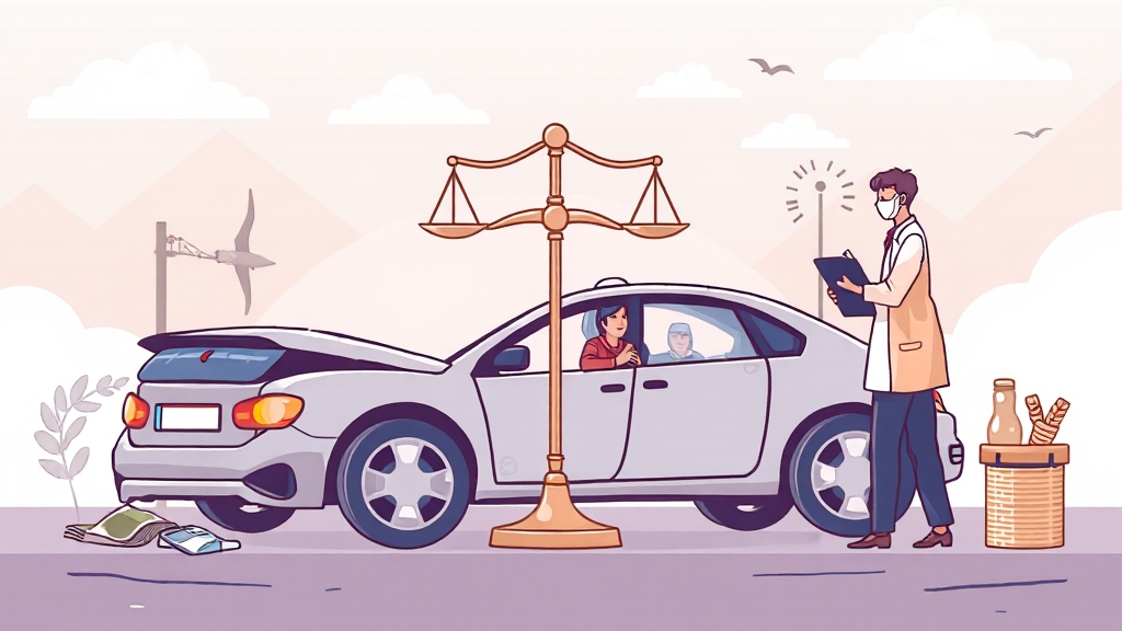 교통사고 합의금 관련 FAQ (illustration 스타일)