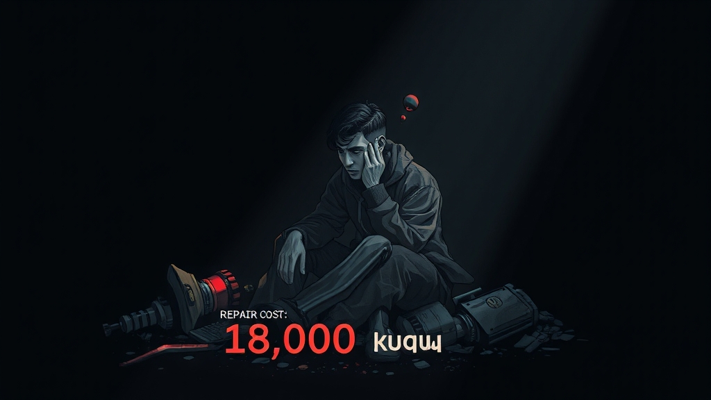 면도기 고장 사례 및 수리 비용 (illustration 스타일)
