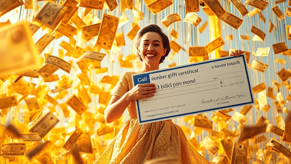 당첨금 규모 및 지급 일정 (realistic 스타일)