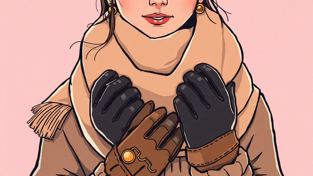 겨울 액세서리와 스타일링 팁 일러스트