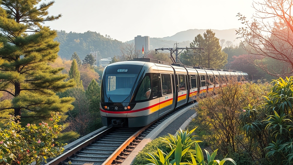 화담숲 모노레일 예약 및 이용 팁 (realistic 스타일)