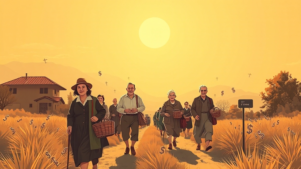 40대 이상 주요 정부지원금 (illustration 스타일)