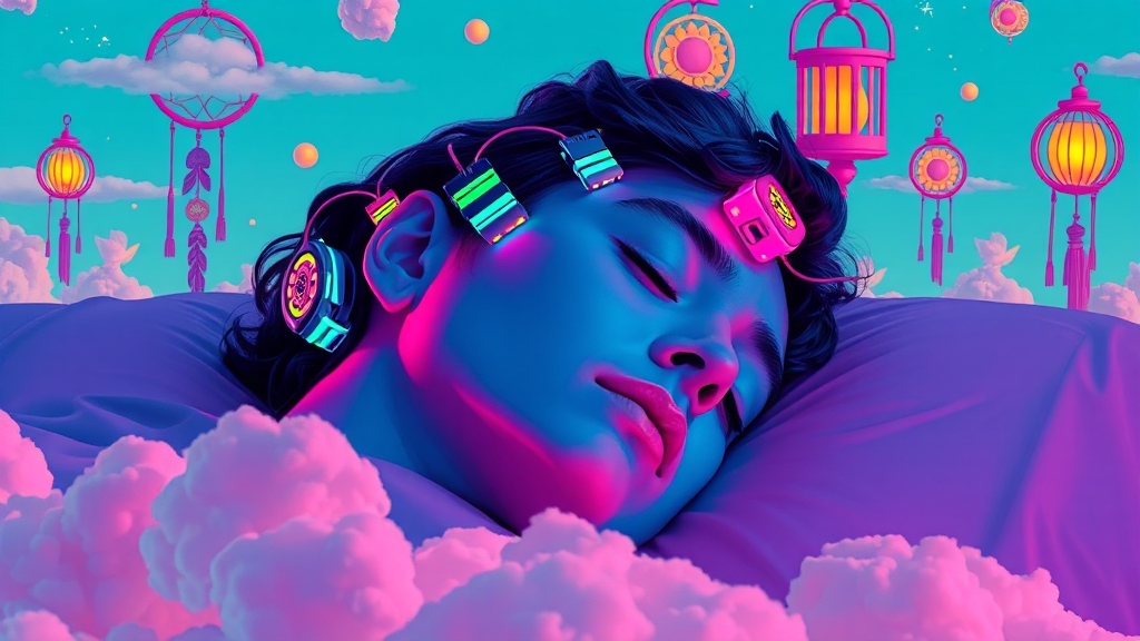 수면다원검사 방법과 과정 (popart 스타일)