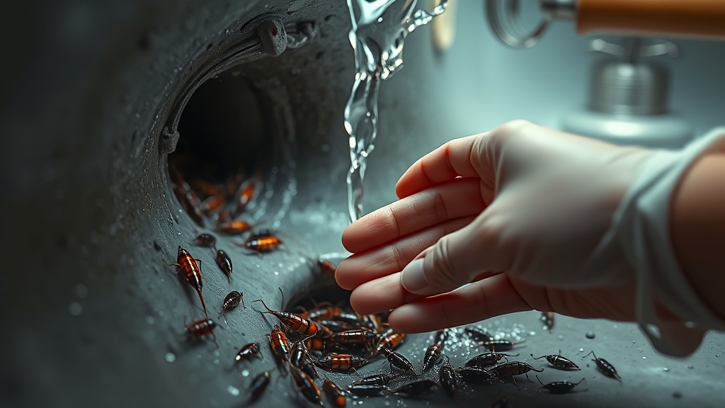 바퀴벌레 퇴치 후 관리 및 재발 방지 (realistic 스타일)