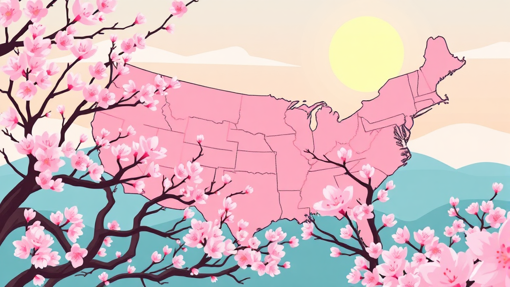 2026년 벚꽃 개화 시기 예측: 전국 주요 지역별 전망 (cartoon 스타일)