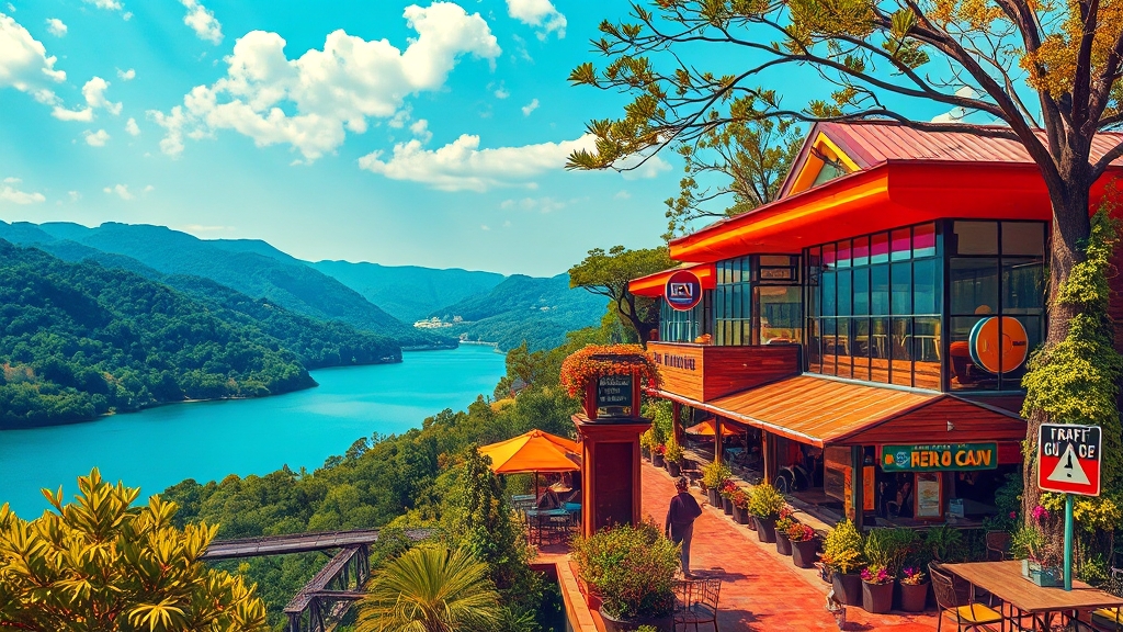 위치 및 교통 정보 (popart 스타일)