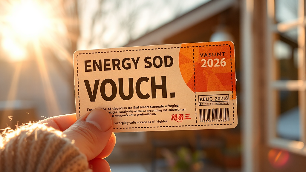 에너지바우처 사용 기간 및 사용처 (realistic 스타일)