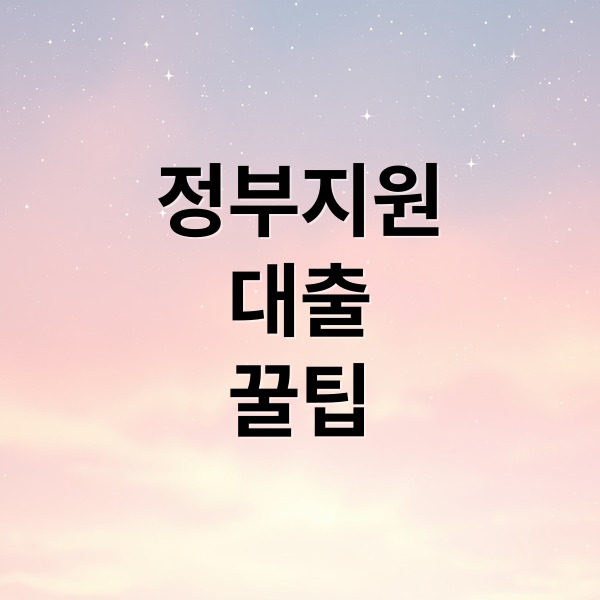 정부지원
대출
꿀팁 (정부지원 대출)
