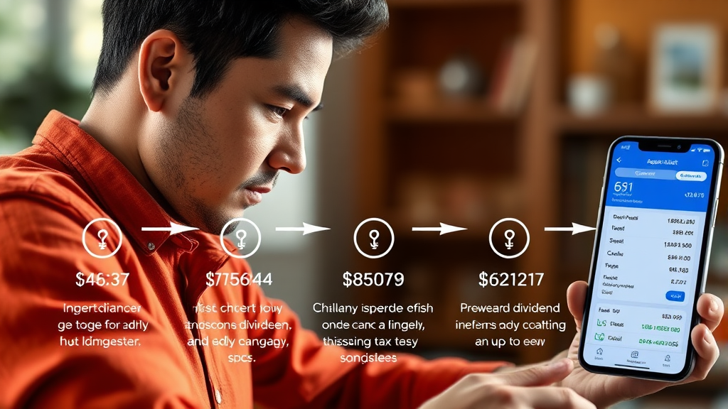 배당금 확인 및 세금 정보 안내 (realistic 스타일)