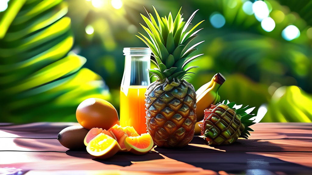 브로멜라인의 놀라운 효능들 (realistic 스타일)