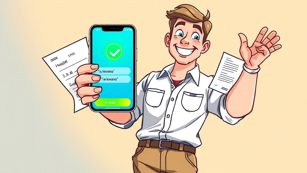 보험금 청구, 어렵지 않아요! (cartoon 스타일)