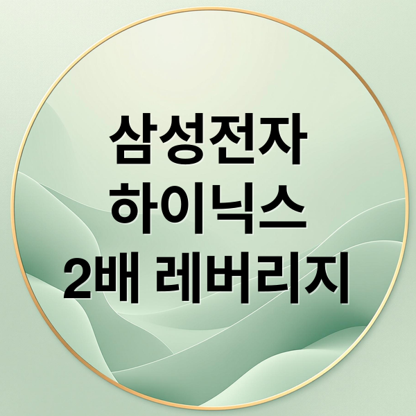 삼성전자
하이닉스
2배 레버리지 (삼전 하이닉스 2배 레버리지 ETF)