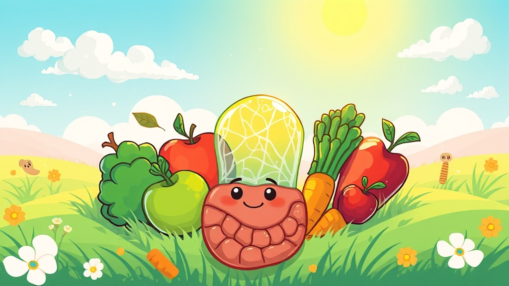 식이섬유, 무엇일까요? (cartoon 스타일)