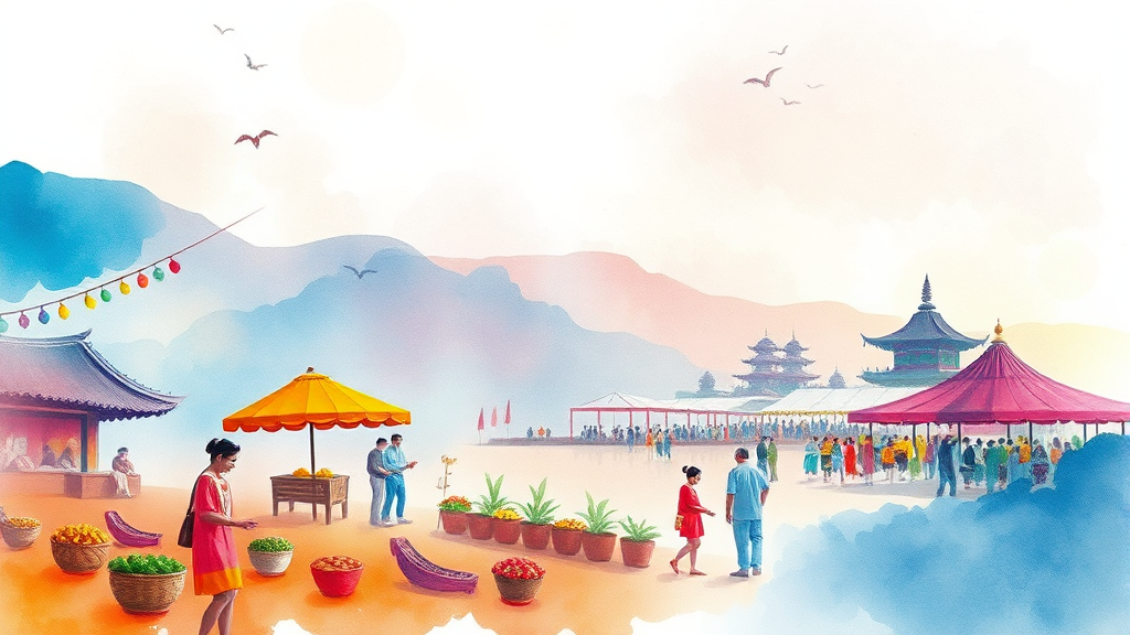 테마별 축제 가이드: 미식, 문화, 역사, 예술을 즐기는 특별한 경험 (watercolor 스타일)